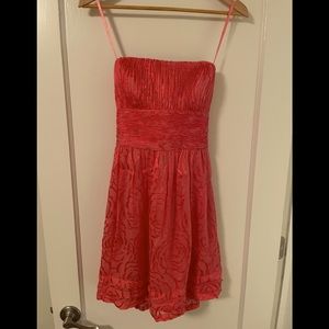 BCBG Strapless Pink Cocktail Dress
